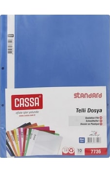Cassa Standart 10'lu Telli Dosya Mavi