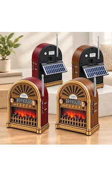 Solar Şarjlı Retro Bluetooth Radyo Hoparlör - Am/fm/sw, Usb/type-c Çok Renkli Solar Şarjlı Retro Bluetooth Radyo Hoparlör - Am/fm/sw, Usb/type-c Çok Renkli