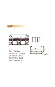 Valencia Bbr1bk Bas Gitar Köprüsü Siyah Dr. Parts 4 Telli - 80mm - Modern Valencia Bbr1bk Bas Gitar Köprüsü Siyah Dr. Parts 4 Telli - 80mm - Modern