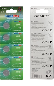 Poundmax 1616 Dl1616 3v Lityum Düğmeli Piller 5'li Paket Poundmax 1616 Dl1616 3v Lityum Düğmeli Piller 5'li Paket
