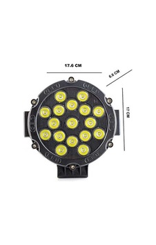 Off Road Lamba Siyah 7" 51w 10-30v