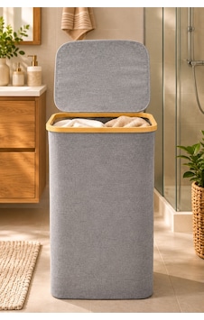 Kapaklı 75 L Katlanabilir Çamaşır Sepeti, Kirli Sepeti 57x40x30 Cm Diğer Kapaklı 75 L Katlanabilir Çamaşır Sepeti, Kirli Sepeti 57x40x30 Cm Diğer