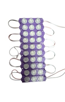 Camlı Parmak Led Lamba Mor 24 Volt Su Geçirmez 10,lu 3m Bantlı Kesilebilir Br0409934 Camlı Parmak Led Lamba Mor 24 Volt Su Geçirmez 10,lu 3m Bantlı Kesilebilir Br0409934