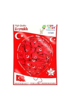 Türk Bayrağı Balonu Çok Renkli Türk Bayrağı Balonu Çok Renkli
