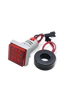 Hubrendy Sh Powermaster Voltampermetre 50-500v 0-100a Ac Kare Kırmızı Ad22-22vas