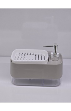 Basmalı Sıvı Sabunluk Pratik Kullanım Sünger Hazneli Şık Tasarım Sabunluk - Sbnlk- 111 Beyaz 1 Adet Gri Basmalı Sıvı Sabunluk Pratik Kullanım Sünger Hazneli Şık Tasarım Sabunluk - Sbnlk- 111 Beyaz 1 Adet Gri