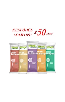 Wooc Lollipop Kedi Ödül Maması Karışık 1,4 Gr 50 Adet Wooc Lollipop Kedi Ödül Maması Karışık 1,4 Gr 50 Adet