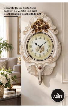 5 Adet Duvara Asmalı Fil Figürlü Saat Dekoratif Duvar Saati Asma Tasarım Ev Ve Ofis İçin Wall Clock Hanging Clock 84x48 Cm Diğer 5 Adet Duvara Asmalı Fil Figürlü Saat Dekoratif Duvar Saati Asma Tasarım Ev Ve Ofis İçin Wall Clock Hanging Clock 84x48 Cm Diğer