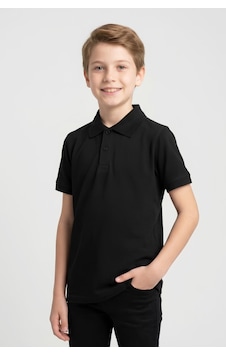 Modanino Erkek Çocuk %100 Pamuk Ve Okul Tarz T-shirt 4-16 Yaş 12790mrt Siyah