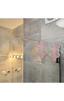 Cama Geçmeli Duşakabin Askısı 2 Adet Bej