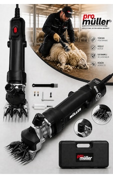 Pro Müller Pro W-shear Çelik Şanzumanlı Bakır Sargılı Isınmaz Motor Çift Soğutmalı Sistem Koyun Kırkma Makinesi Pro Müller Pro W-shear Çelik Şanzumanlı Bakır Sargılı Isınmaz Motor Çift Soğutmalı Sistem Koyun Kırkma Makinesi