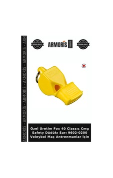 Özel Üretim Fox 40 Classıc Cmg Safety Düdükı Sarı 9602-0200 Voleybol Maç Antrenmanlar İçin