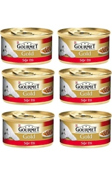 Gourmet Gold Parça Etli, Sığır Etli Yaş Kedi Konservesi 85 Gr 6 Al 5 Öde Gourmet Gold Parça Etli, Sığır Etli Yaş Kedi Konservesi 85 Gr 6 Al 5 Öde