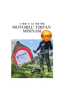 3 Mm 43 Metre Tırpan Misinası Motorlu Tırpan Yuvarlak Misina Çim Ot Biçme Teli Kalın Profesyonel Benzinli Motor Ot Biçme Makinesi Yedek Parçası Aşınmaya Dayanıklı Yüksek Mukavemetli Sarı Kırmızı 3mm