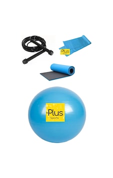 4' Lü Set Pilates Topu - Pilates Minderi - Atlama İpi - Direnç Lastiği Şişirme Pompası Mavi 4' Lü Set Pilates Topu - Pilates Minderi - Atlama İpi - Direnç Lastiği Şişirme Pompası Mavi