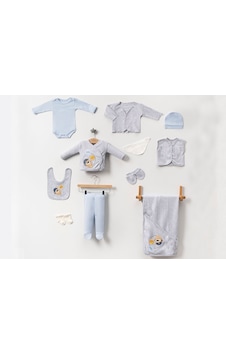 Baby Zuhu Erkek Bebek Hastane Çıkışı Zıbın Seti Açık Mavi