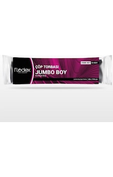 Flodex Extra Güçlü Jumbo Boy Çöp Torbası Siyah 80 x 110 CM