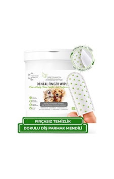 Greenwich Vegan Bitkisel İçerikli Kedi Köpek Diş Temizleme Islak Hijyenik Parmak Mendil 50 Adet Greenwich Vegan Bitkisel İçerikli Kedi Köpek Diş Temizleme Islak Hijyenik Parmak Mendil 50 Adet