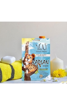 Vien Tek Kullanımlık Kaplan Desenli Kağıt Yüz Maskesi Canlandırma Etkili 1 Adet Vien Tek Kullanımlık Kaplan Desenli Kağıt Yüz Maskesi Canlandırma Etkili 1 Adet