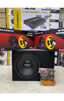 Sounmax 30cm Bass 1200w Massive Iki Takım 20cm Midrange Sx-pw5500.5 Kanallı Anfi Kablo Sounmax 30cm Bass 1200w Massive Iki Takım 20cm Midrange Sx-pw5500.5 Kanallı Anfi Kablo