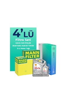 Mann Volkswagen Caddy 1.6 Dizel Filtre Bakım Seti Shell Motor Yağlı (2010-2015) 4 Lü Mann Volkswagen Caddy 1.6 Dizel Filtre Bakım Seti Shell Motor Yağlı (2010-2015) 4 Lü