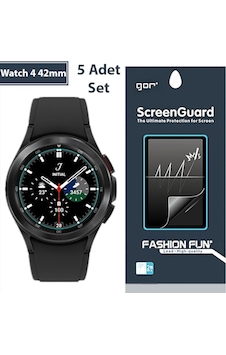 Gor Sm Galaxy Watch 4 42Mm Darbe Emici Ekran Koruyucu 5 Adet Set (522671392)-Şeffaf