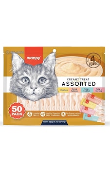 Wanpy 4 Lezzetli Krema Kedi Ödülü 50 x 14 G Wanpy 4 Lezzetli Krema Kedi Ödülü 50 x 14 G