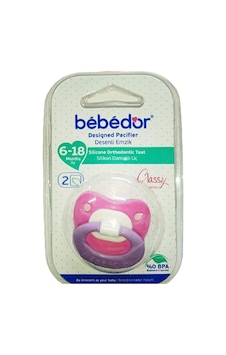 Bebedor 6-18 Ay Desenli Silikon Damaklı Uçlu Emzik 132 - Pembe Ba Pembe Bebedor 6-18 Ay Desenli Silikon Damaklı Uçlu Emzik 132 - Pembe Ba Pembe