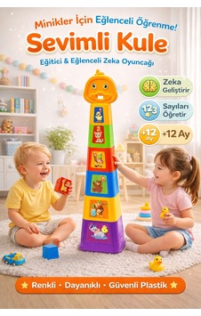 Sevimli Kule Eğitici Oyuncak Renkli Sayı Öğreten Bebek Kulesi +12 Ay Sevimli Kule Eğitici Oyuncak Renkli Sayı Öğreten Bebek Kulesi +12 Ay