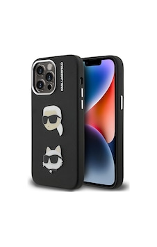 Apple iPhone 14 Pro Max Uyumlu Kılıf Karl Lagerfeld Lisanslı K&c Heads Pin Kapak Siyah Apple iPhone 14 Pro Max Uyumlu Kılıf Karl Lagerfeld Lisanslı K&c Heads Pin Kapak Siyah