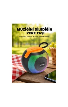 Tekno Rgb Led Işıklı Güçlü Baslı Kablosuz Hoparlör Yeni Nesil Çok Renkli