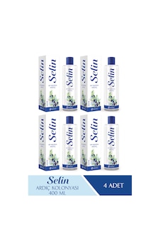 Selin Parfümlü Kolonya Ardıç 400 ML 4'lü Selin Parfümlü Kolonya Ardıç 400 ML 4'lü