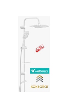 Vs-5080 Deluxe Pure White Rain Duş Seti Valtemo Beyaz