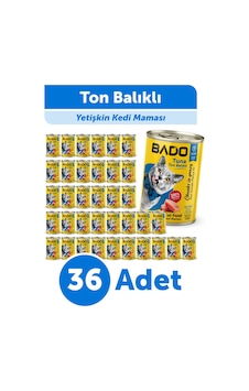 Bado Yetişkin Yaş Kedi Maması Ton Balıklı 400gr 36'lı Bado Yetişkin Yaş Kedi Maması Ton Balıklı 400gr 36'lı