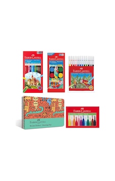 Faber-castell Boyama Seti Ve Resim Defteri 25x35 Cm, Çocuklar İçin Yaratıcı Eğlence, 12 Renk Suluboya, Boya Kalemi Diğer Faber-castell Boyama Seti Ve Resim Defteri 25x35 Cm, Çocuklar İçin Yaratıcı Eğlence, 12 Renk Suluboya, Boya Kalemi Diğer