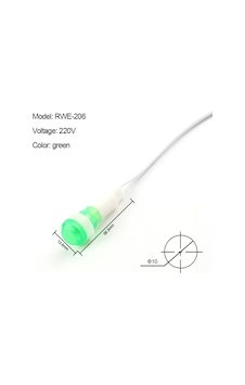 MAROCES IC-227 SİNYAL LAMBASI 10 MM PLASTİK KABLOLU 220V YEŞİL MAROCES IC-227 SİNYAL LAMBASI 10 MM PLASTİK KABLOLU 220V YEŞİL