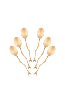 Çay Kaşığı Gold Dal Saplı 6lı