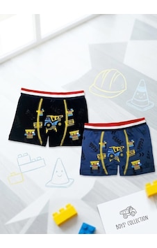 Erkek Çocuk Renkli Pamuklu Boxer 2 ' Li Paket Karışık Çok Renkli Erkek Çocuk Renkli Pamuklu Boxer 2 ' Li Paket Karışık Çok Renkli