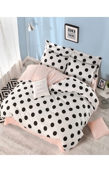 Eponj Home Kolay Ütülenir Nevresim Takımı Çift Kişilik Mixpuan Beyaz-Somon Eponj Home Kolay Ütülenir Nevresim Takımı Çift Kişilik Mixpuan Beyaz-Somon