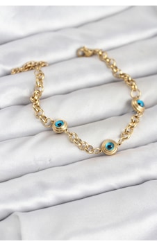 316l Çelik Nazar Model Gold Renk Kadın Bileklik 5886 Diğer 316l Çelik Nazar Model Gold Renk Kadın Bileklik 5886 Diğer