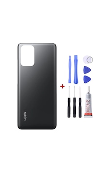 Xiaomi Redmi Note 10 Pro Siyah Arka Cam Kapak Pil Kapağı Tamir Set B7000 Set Siyah