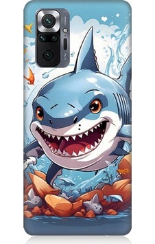 Xiaomi Redmi Note 10 Pro Uyumlu Köpekbalığı Desenli Silikon Kılıf Xiaomi Redmi Note 10 Pro Uyumlu Köpekbalığı Desenli Silikon Kılıf