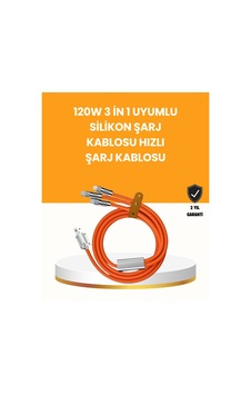 120 W Şarj Ve Veri Aktarımı Kablo- 3 Başlıklı Çok Amaçlı Kablo Yüksek Hızlı 120 W Şarj Ve Veri Aktarımı Kablo- 3 Başlıklı Çok Amaçlı Kablo Yüksek Hızlı