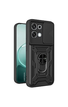 Oppo A6 Pro Uyumlu Tank Kılıf - Yüzüklü Standlı Extra Darbe Koruma Zırhlı Outdoor Kapak -siyah Siyah Oppo A6 Pro Uyumlu Tank Kılıf - Yüzüklü Standlı Extra Darbe Koruma Zırhlı Outdoor Kapak -siyah Siyah