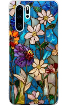 Printify Huawei P30 Pro İle Uyumlu Vitray Mavi Bahar Tasarımlı Şeffaf Silikon Kılıf Şeffaf Printify Huawei P30 Pro İle Uyumlu Vitray Mavi Bahar Tasarımlı Şeffaf Silikon Kılıf Şeffaf