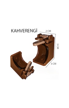 Perdemix Dekoratif Ray Montaj Aparatı Kısa Ayak 3 CM 6 Adet Ceviz Perdemix Dekoratif Ray Montaj Aparatı Kısa Ayak 3 CM 6 Adet Ceviz