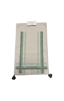 Samteks Faralya Bahar Püskül Runner 43 X 145 Cm Altın - Beyaz