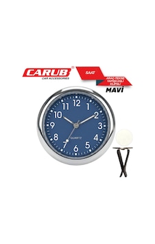 Carub Zaman Saati Araç Tekne Yapışma+ Klips 4 Cm Çap Mavi Carub Zaman Saati Araç Tekne Yapışma+ Klips 4 Cm Çap Mavi