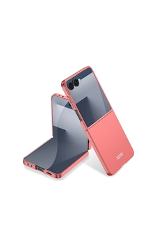 Samsung Uyumlu Galaxy Z Flip 7 Kılıf Zore Sert Kıpta Kapak Rose Gold