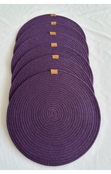Yuvarlak Amerikan Servis Sofra Altlığı, Masa Dekoru Supla 33x33 6lı Mor Yuvarlak Amerikan Servis Sofra Altlığı, Masa Dekoru Supla 33x33 6lı Mor